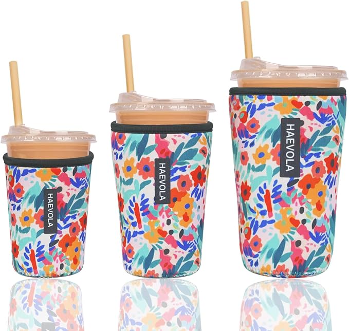 Reusable Insulated Neoprene Iced Coffee Cup Sleeve, Durable Drink Sleeve by Unknown