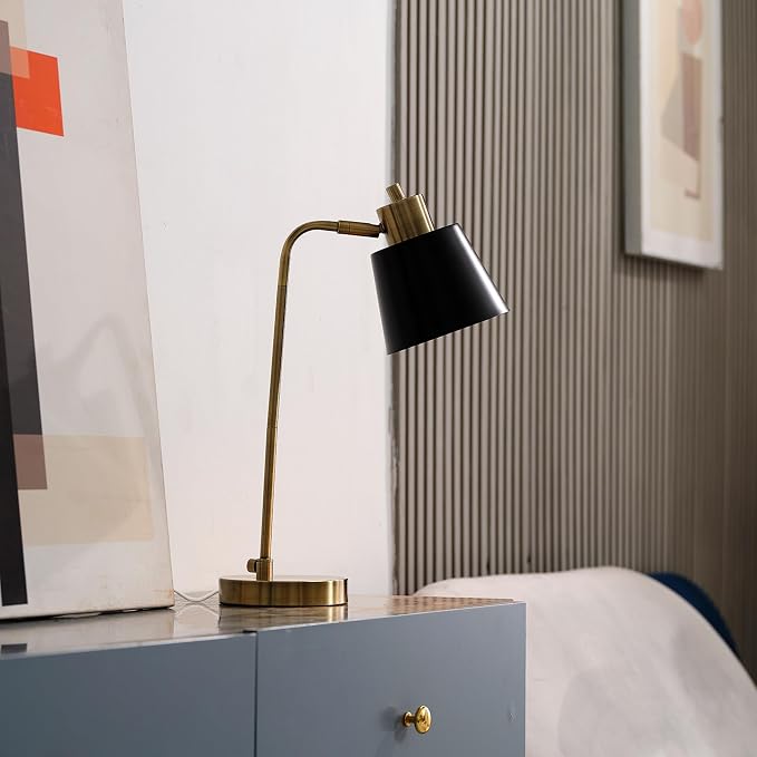 Globe Electric 61000055 18" Desk Lamp, Matte Brass Finish, Adjustable Pivot - Image 3