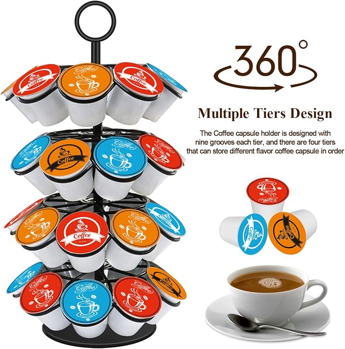 Coffee Pod Carousel Holder, Compatible - Image 3