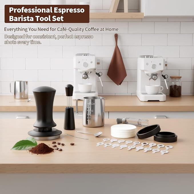26 PCS Espresso Accessories Kit, Espresso Tamper Kit Coffee Tamper Set - Image 2