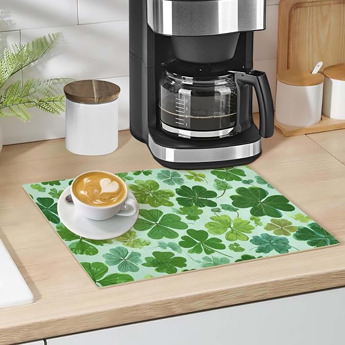 Coffee Mat Coffee Bar Station Maker Machine Pot Table Spill Mat Leather - Image 5
