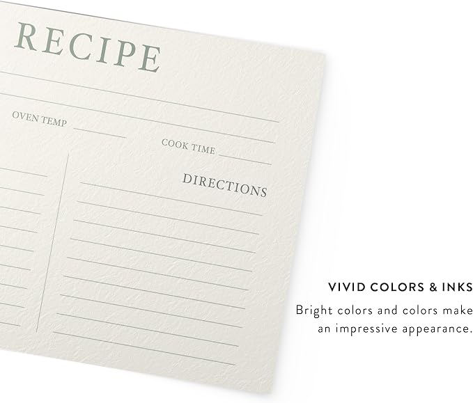 Dashleigh Elegant Recipe Cards 4x6 Double Sided, 50 Pack Thick Cardstock - Image 3