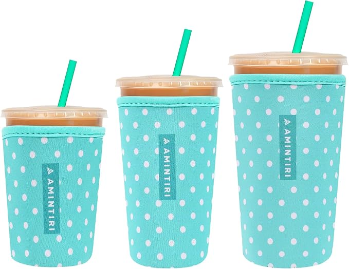 3 Pack Reusable Sleeve for Iced Coffee Cup, Coffee Neoprene Sleeve for Iced&Hot by Unknown