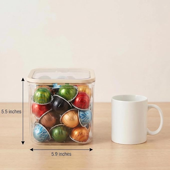 Clear Coffee Pod Holder with Lid, Coffee Pods Storage - Image 7