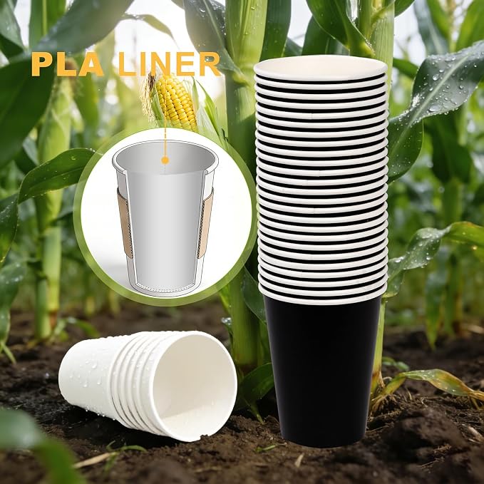 100 Pack 12 oz Disposable Coffee Cups - Image 8