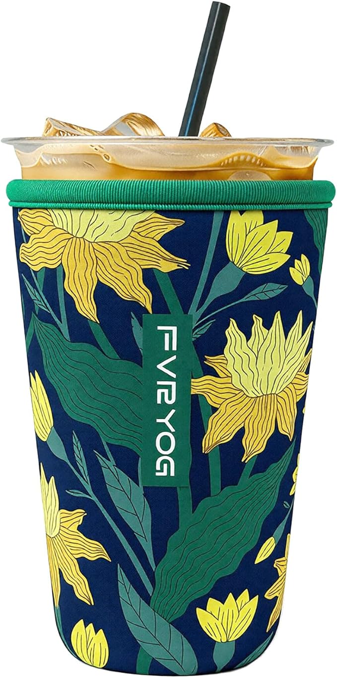 Reusable Insulated Neoprene Iced Coffee Sleeves by Fvryog