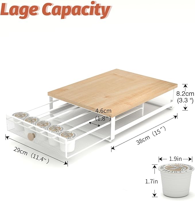 Sedegn Coffee Pod Holder Counter Coffee Vertuo Capsules Storage Organizer - Image 3