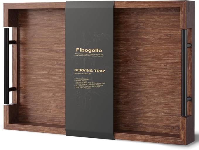 Fibogollo Bamboo Serving Tray by Fibogollo