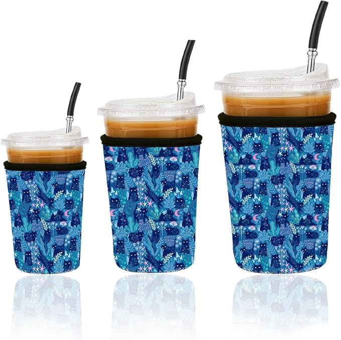Reusable Insulated Neoprene Iced Coffee Cup Sleeve, Durable Drink Sleeve by Unknown