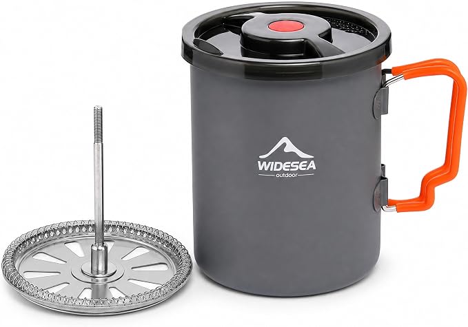 widesea Camping Coffee Pot 750ML, French Press Coffee Maker, Lightweight by WIDESEA