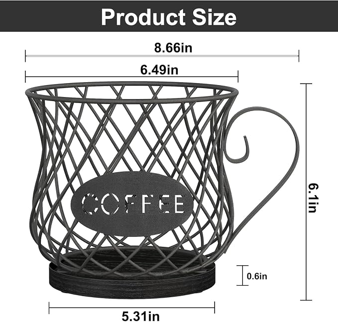 YINMIT K Cup Holder Organizer, Sturdy Coffee Pod Holder Organizer, 35 Kcup - Image 3