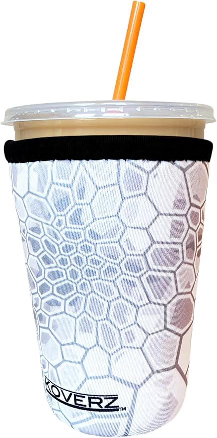 Iced Coffee Sleeve, Insulated Neoprene Cup Sleeve, Fits a 24 Oz. Coffee Cup by Koverz