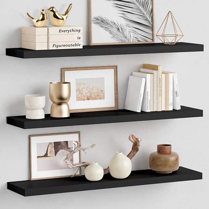 Forbena Large Floating Shelves for Wall 36 Inches Long 8 Inch Deep, Heavy Duty by Forbena