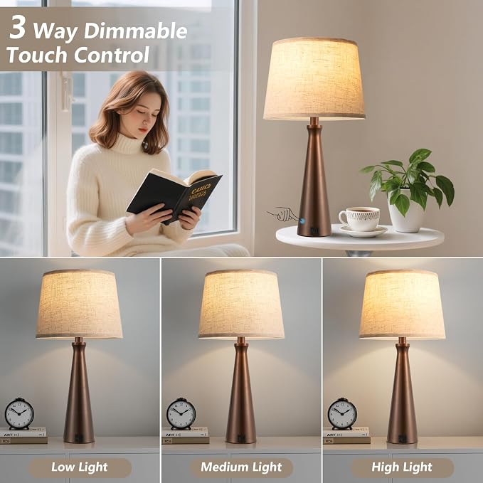 Seealle Modern Table Lamps Set of 2 - Image 3