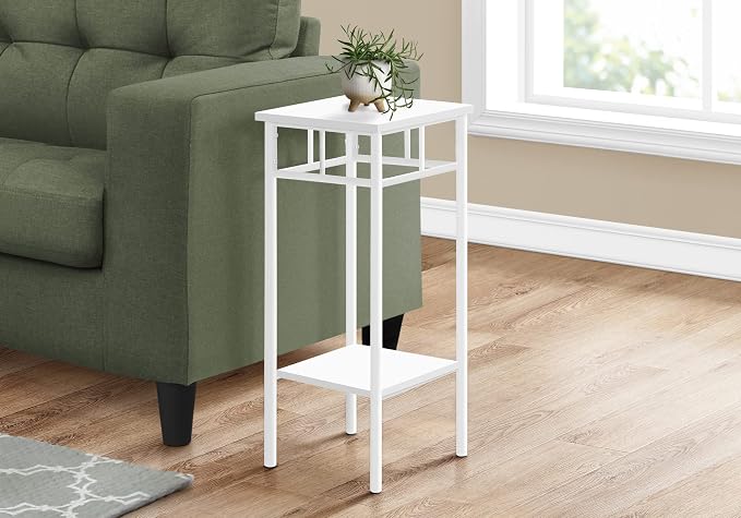 28 Inch Tall White End Table by Noeko