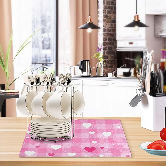 Coffee Mat Coffee Bar Station Maker Machine Pot Table Spill Mat Leather - Image 6