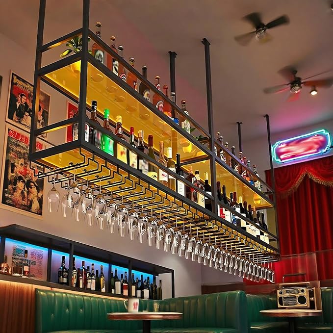 31.4IN Ceiling Wine Glass Rack by flowercart