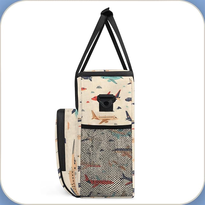 Cute Airplane Aircraft Coffee Maker Carring Bag, Large Insulated Storage - Image 4