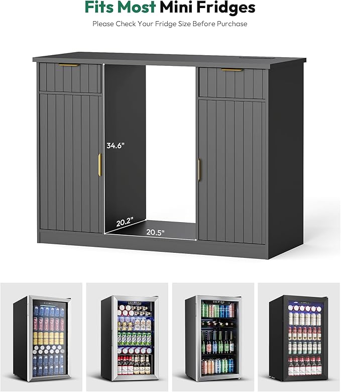 Lamtor Coffee Bar Cabinet with Storage - Image 3