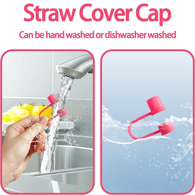 6PCS Silicone Straw Covers Cap Compatible - Image 3