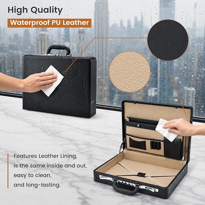 Briefcases for Men Carrying Case Document Attache Case for 16 Inch Laptop - Image 7
