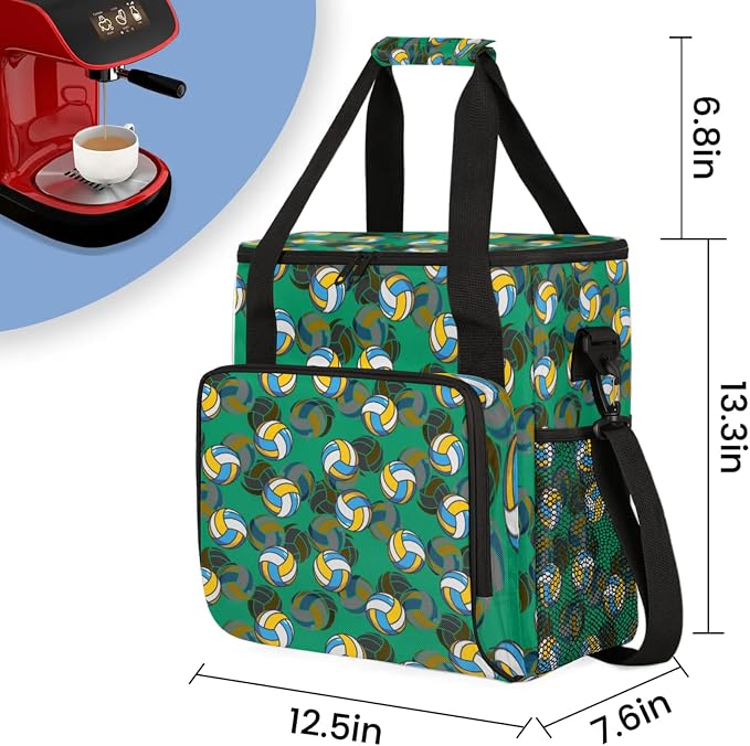 Volleyball Coffee Maker Travel Bag, Volleyball Large Carrying Storage Case - Image 2