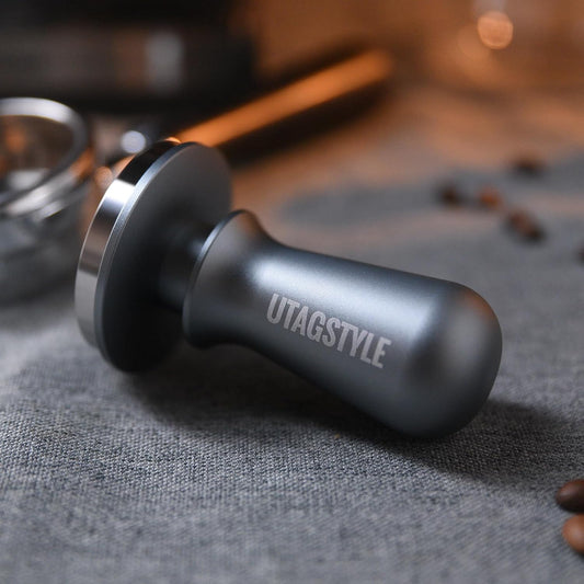 53.3mm Espresso Tamper Coffee Tamper with Calibrated Spring Loaded Barista Espresso Hand Tamper Stainless Steel Flat Base Leveling Coffee Press Tamper Fits for 54mm Portafilter Basket
