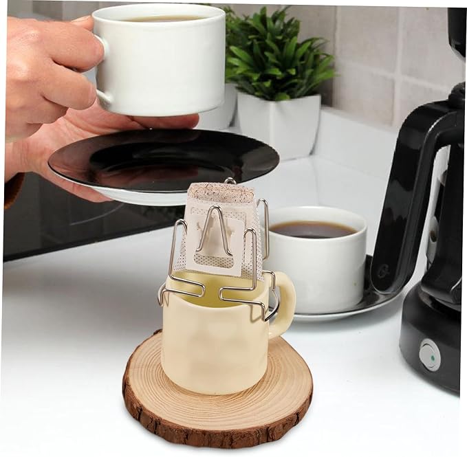 Housoutil Stainless Steel Drip Coffee Bag Stand Portable Ear Dripper Holder - Image 5
