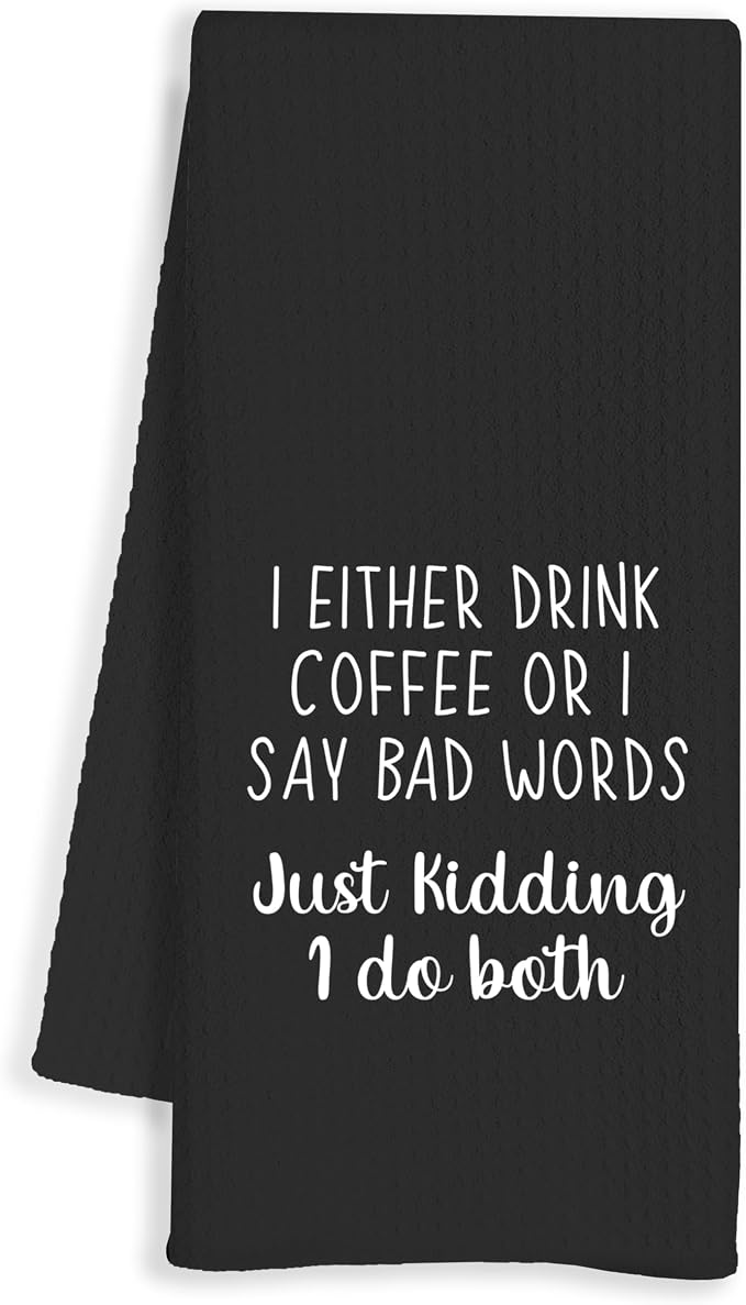 Funny Coffee Kitchen Towels, Coffee Lovers Gift Ideas, 16x24 Inch by Unknown