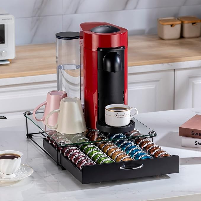 FlagShip for Vertuo Pod Holder Coffee Pod Organizer for Nespresso Pod Storage by FlagShip