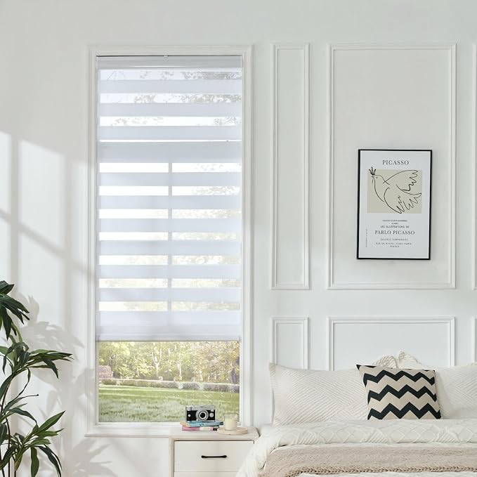 Joydeco Cordless Zebra Blinds for Windows, Dual Layer Free-Stop Zebra Shades - Image 6