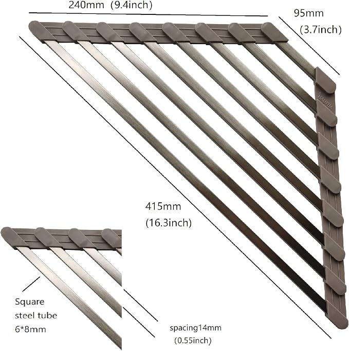 Triangle Dish Drying Rack for Sink Corner Roll Up Dish Drying Rack Folding - Image 7