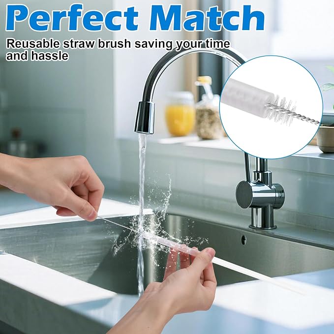 Palksky Water Bottle Cleaning Brush Kit, Brush and Straw Cleaner - Image 3