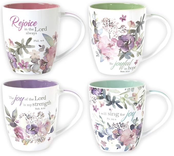 Christian Art Gifts Ceramic Coffee or Tea Mug Set by ChristianArtGifts