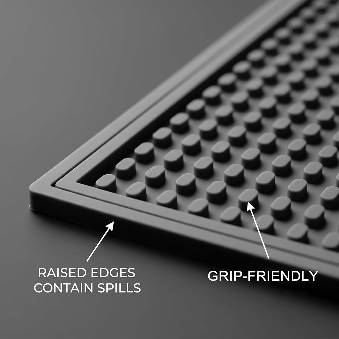 Rubber Bar Mat for Counter, Heat Resistant & Spill-proof Countertop Protector - Image 4