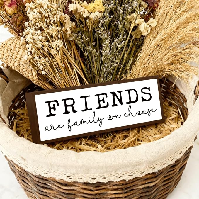 Friends are Family We Choose Sign, Friendship Wood Sign, Modern Farmhouse Wall - Image 3