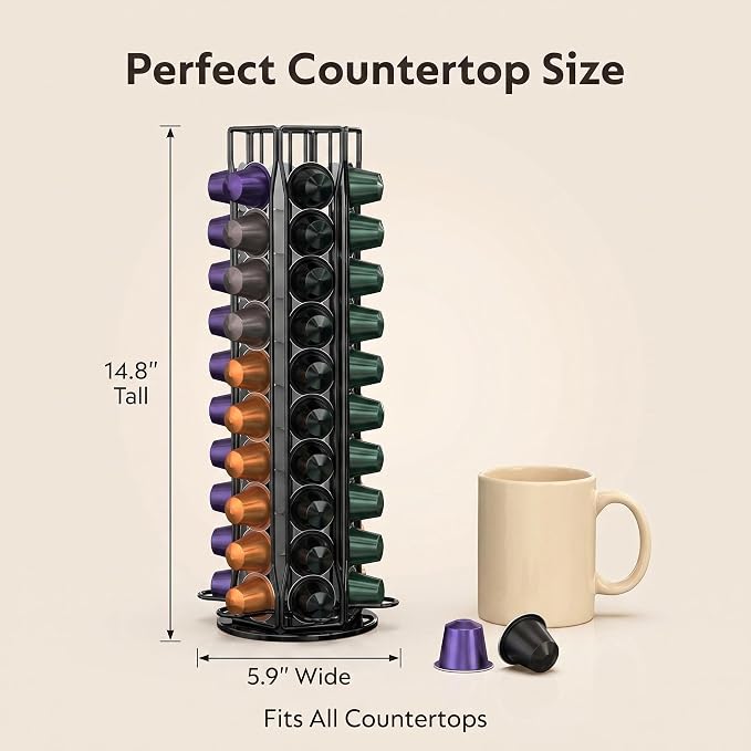 Coffee Pod Holder for Nespresso OriginalLine, Coffee Pod Storage Organizer 360 - Image 6