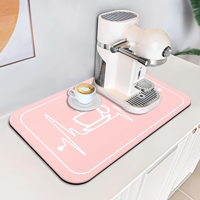 Pinks Absorbent Coffee Bar Mat - Image 7