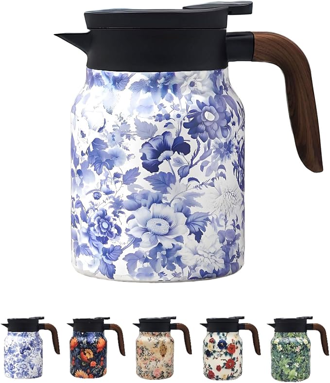 Vintage Pattern Coffee Carafes, 35 Oz/1 Liter by Soyestan