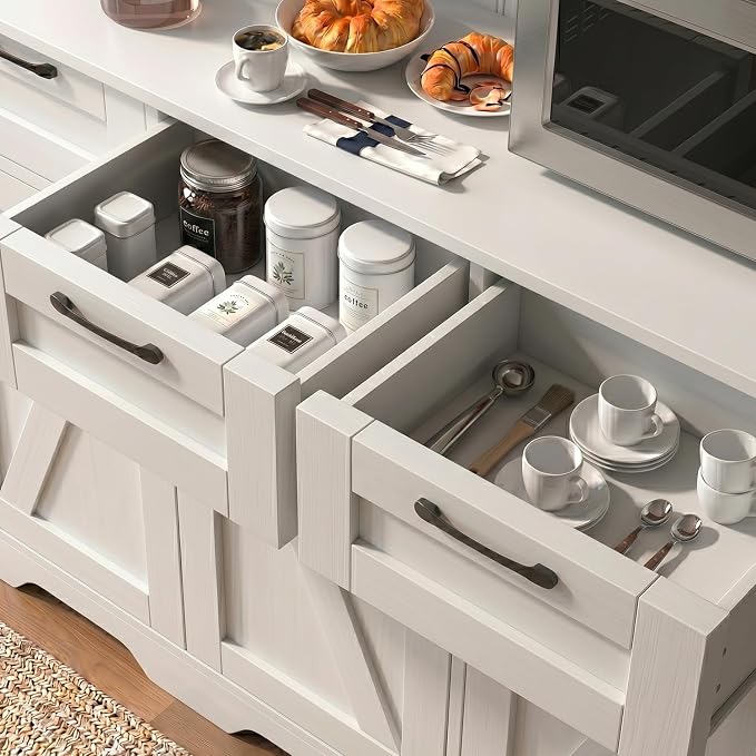 60" Farmhouse Buffet Cabinet - Image 5