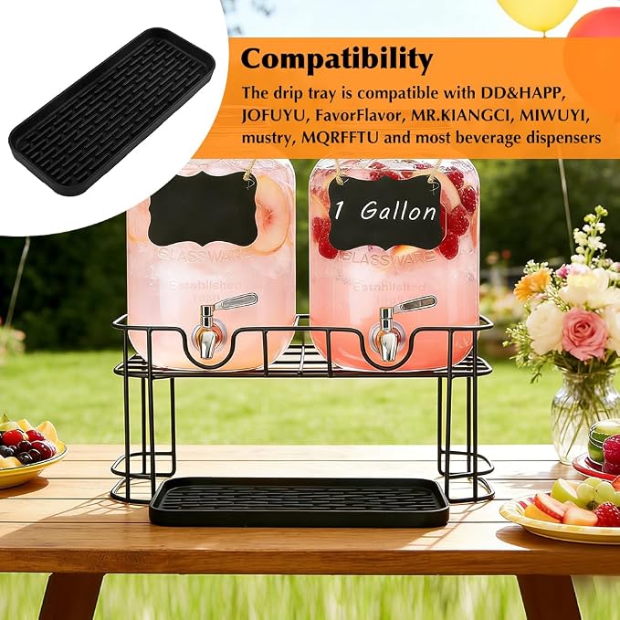 Drip Tray for Drink Dispenser, 1 Pack Silicone Tray Mat - Image 6