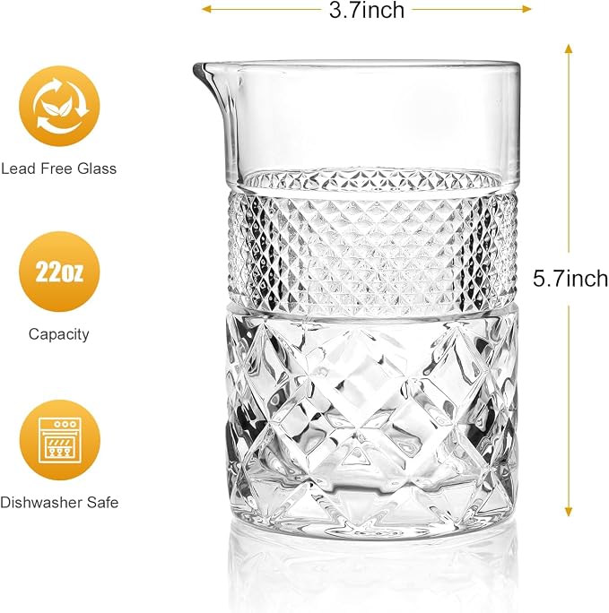 2 Pack Cocktail Mixing Glass - Image 2