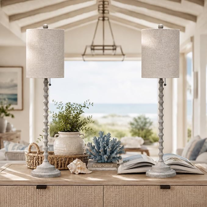 Rustic Farmhouse Buffet Lamps Set of 2, Cozy Glow to Living Rooms, Dining Rooms - Image 9
