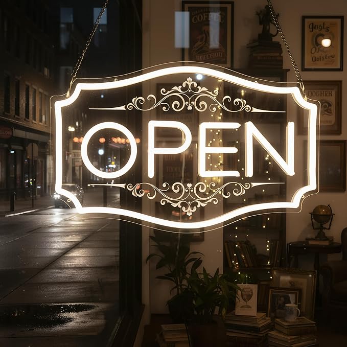 Open Sign for Business, LED Dimmable Neon Open Sign - Image 6