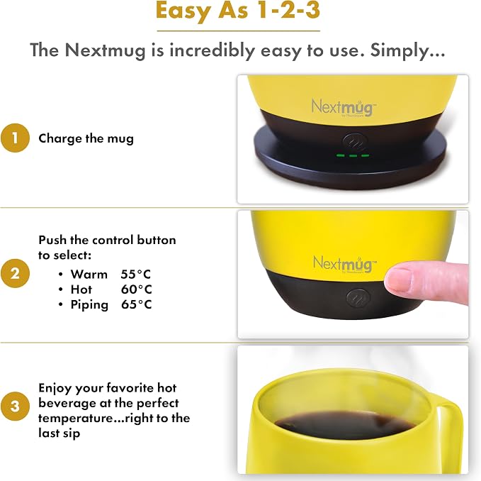Nextmug - Temperature-Controlled, Self-Heating Coffee Mug - Image 5
