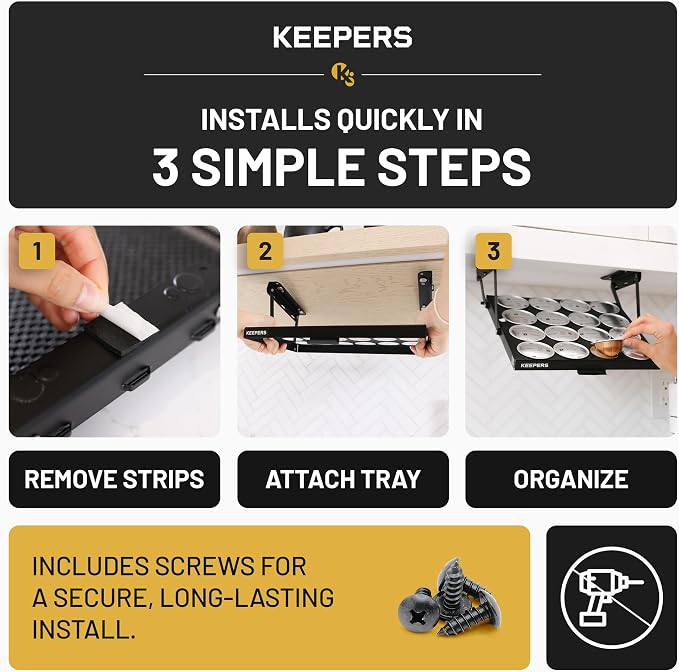 KEEPERS Nespresso® Vertuo® Pod Holder|Under Cabinet Swing Down Coffee Pod - Image 4