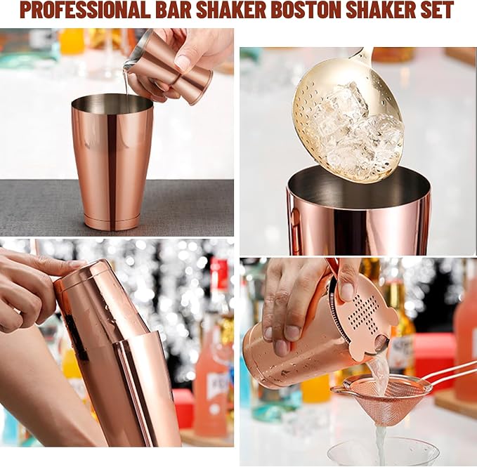 Mwellewm Boston Shaker Cocktail Set Bartender Kit - Image 4