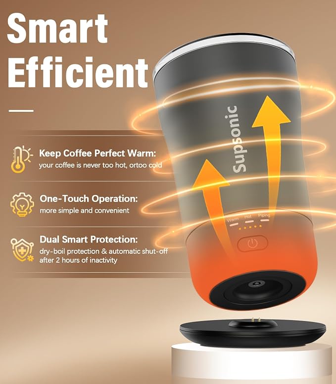 Supsonic - 14oz Heated Coffee Mug, Self-Heating Travel Mug - Image 3