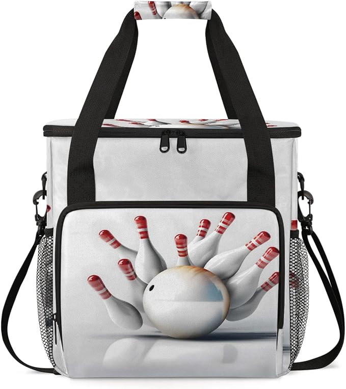 Bowling Sports Themed Coffee Maker Carring Bag, Large Insulated Storage by Home
