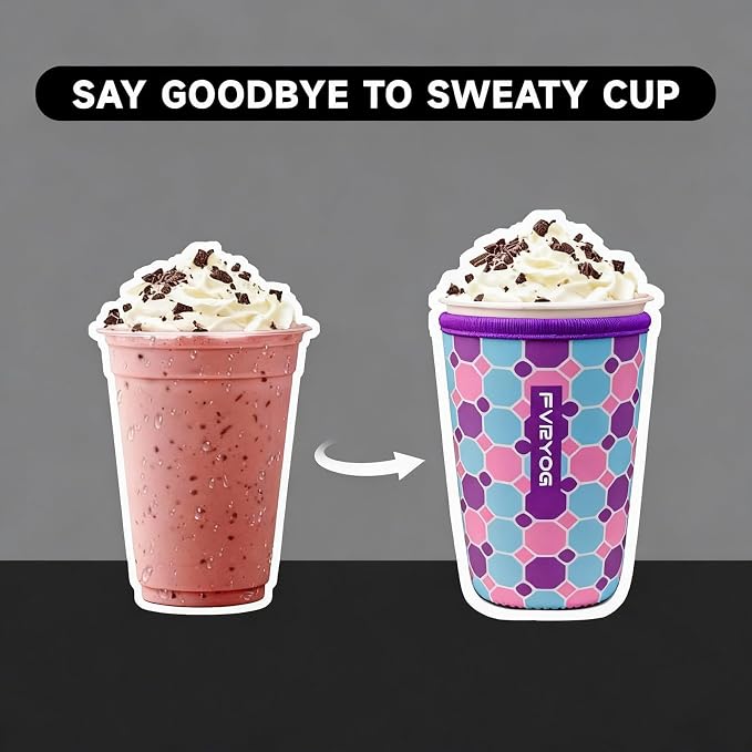 Reusable Insulated Neoprene Iced Coffee Sleeves - Image 4